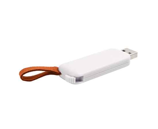 USB flash-карта STRAP (16Гб), белый, 5,6х2,3х0,8см, пластик, Цвет: белый, изображение 3