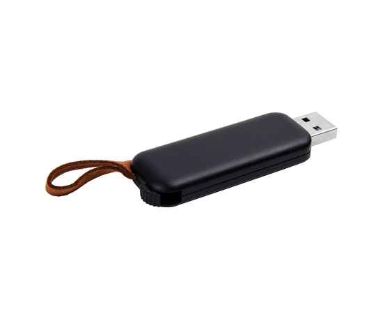 USB flash-карта STRAP (16Гб), черный, 5,6х2,3х0,8см, пластик, Цвет: Чёрный, изображение 3