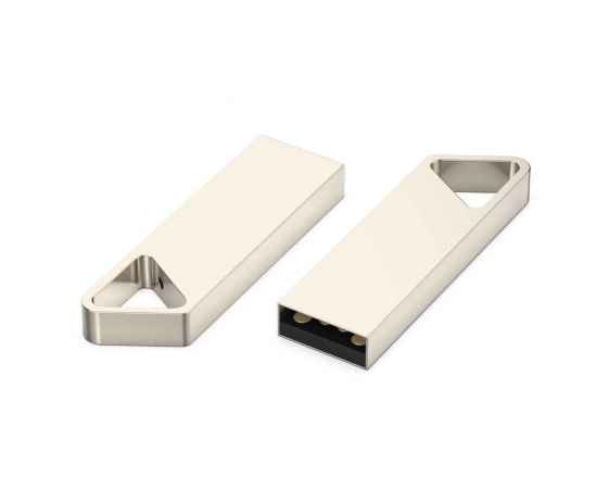 USB flash-карта SPLIT (8Гб), серебристая, 3,6х1,2х0,5 см, металл, изображение 2
