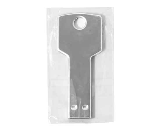 USB flash-карта KEY (8Гб), серебристая, 5,7х2,4х0,3 см, металл, изображение 3