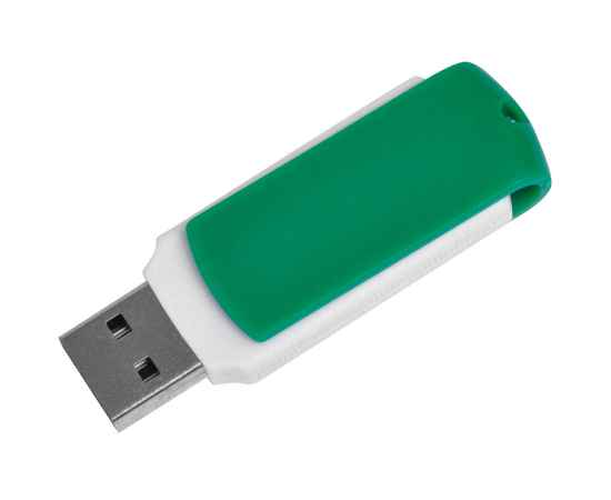 USB flash-карта 'Easy' (8Гб),белая с зеленым, 5,7х1,9х1см,пластик, Цвет: зеленый, белый, изображение 2