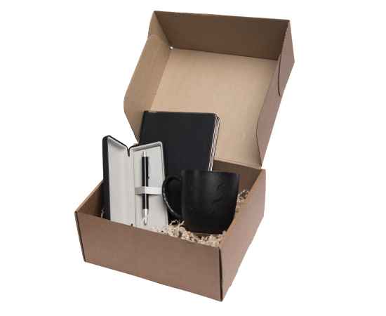 Набор подарочный AUTOGRAPH: кружка, ежедневник, ручка, футляр для ручки, стружка, коробка, черный, изображение 2