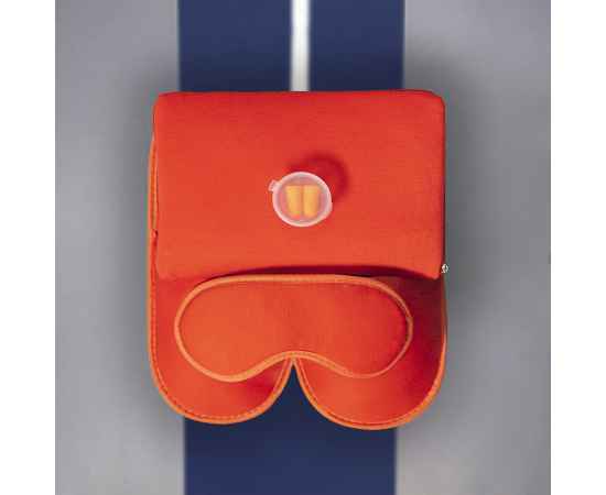 Набор дорожный 'Релакс', оранжевый, 20х15 см,  хлопок/нейлон, Цвет: оранжевый, изображение 5