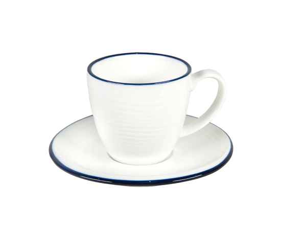 Набор SEAWAVE: чайная пара и чайник в подарочной упаковке, 200мл и 500мл, фарфор, Цвет: белый, синий, изображение 10
