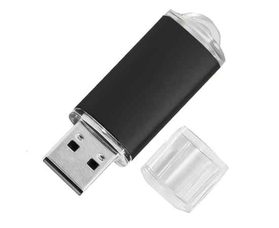 USB flash-карта 'Assorti' (8Гб), черная, 5,8х1,7х0,8 см, металл, Цвет: Чёрный, изображение 2