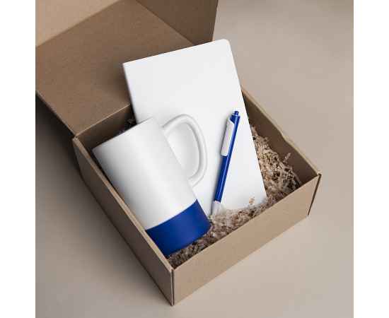 Набор подарочный ARTKITS: ежедневник, ручка, кружка с цветным дном, стружка, коробка, синий, изображение 2