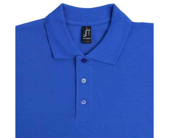 Рубашка поло мужская Summer 170 ярко-синяя (royal), размер XXL, Цвет: синий, Размер: XXL, изображение 3