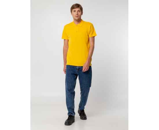 Рубашка поло мужская Summer 170 желтая, размер XXL, Цвет: желтый, Размер: XXL, изображение 8