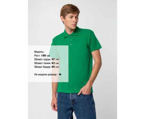 Рубашка поло мужская Summer 170 ярко-зеленая, размер XS, Цвет: зеленый, Размер: XS, изображение 4