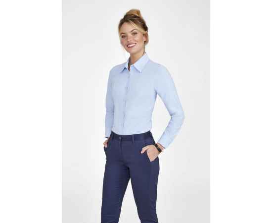 Рубашка женская с длинным рукавом EMBASSY голубая, размер XS, Цвет: голубой, Размер: XS, изображение 4