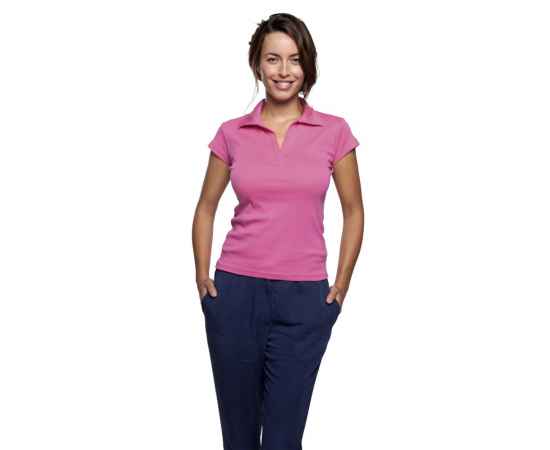 Рубашка поло женская без пуговиц Pretty 220, ярко-розовая G_1835.561, Цвет: розовый, Размер: S, изображение 4
