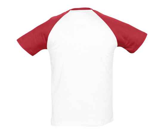Футболка мужская двухцветная Funky 150, белый/красный, размер M, Цвет: белый, красный, Размер: M, изображение 2