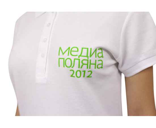 Рубашка поло женская People 210, белая G_1895.601, Цвет: белый, Размер: S, изображение 3