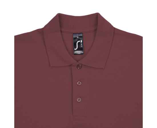 Рубашка поло мужская Spring 210, бордовая G_1898.555, Цвет: бордо, Размер: XXL, изображение 3