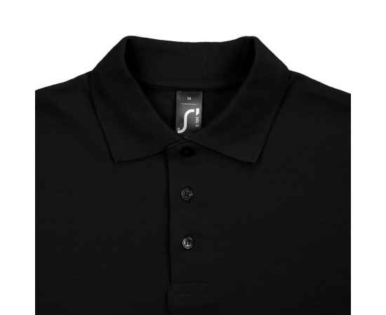 Рубашка поло мужская Spring 210, черная G_1898.308, Цвет: черный, Размер: 5XL, изображение 3