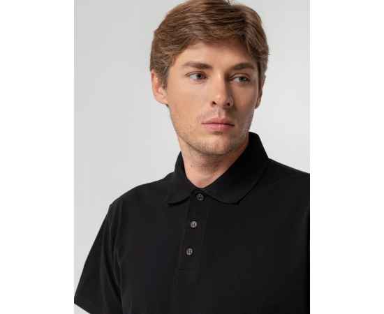 Рубашка поло мужская Spring 210, черная G_1898.308, Цвет: черный, Размер: 5XL, изображение 7