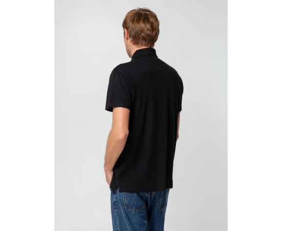 Рубашка поло мужская Spring 210, черная G_1898.308, Цвет: черный, Размер: 5XL, изображение 6
