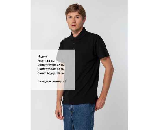 Рубашка поло мужская Spring 210, черная G_1898.308, Цвет: черный, Размер: 5XL, изображение 4