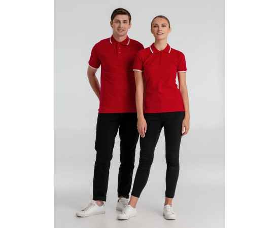 Рубашка поло мужская с контрастной отделкой Practice 270, красный/белый G_2502.505, Цвет: красный, Размер: XXL, изображение 7