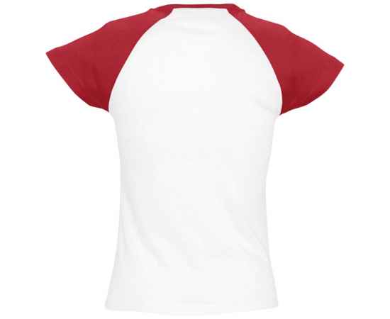 Футболка женская Milky 150 белая с красным , размер S, Цвет: белый, красный, Размер: S, изображение 2