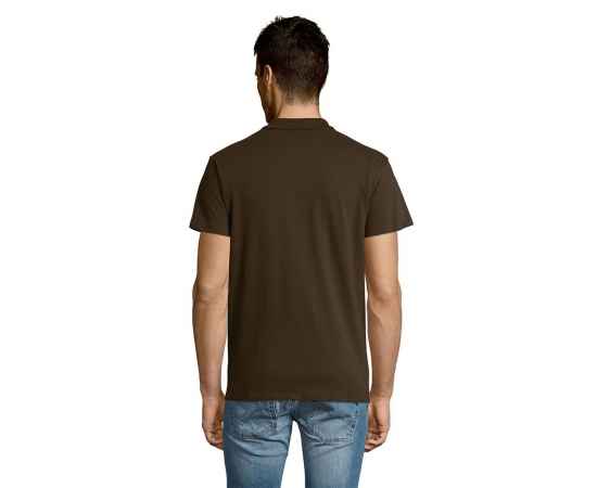 Рубашка поло мужская Summer 170 темно-коричневая (шоколад), размер XL, Цвет: коричневый, Размер: XL, изображение 5