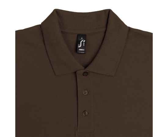 Рубашка поло мужская Summer 170 темно-коричневая (шоколад), размер XL, Цвет: коричневый, Размер: XL, изображение 3