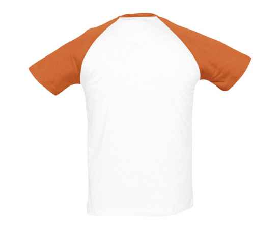 Футболка мужская двухцветная Funky 150, белый/оранжевый, размер L, Цвет: оранжевый, Размер: L, изображение 2