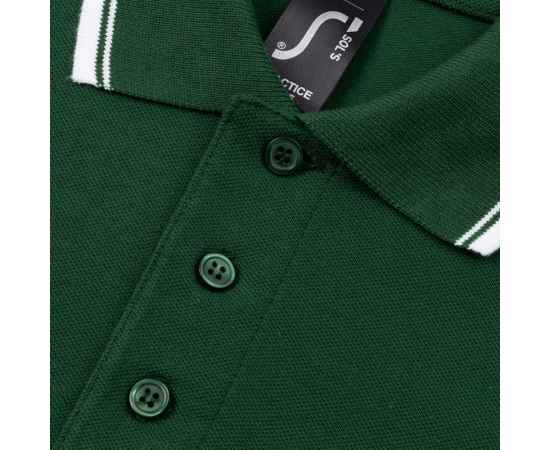 Рубашка поло мужская с контрастной отделкой Practice 270, зеленый/белый G_2502.904, Цвет: зеленый, Размер: XL, изображение 3