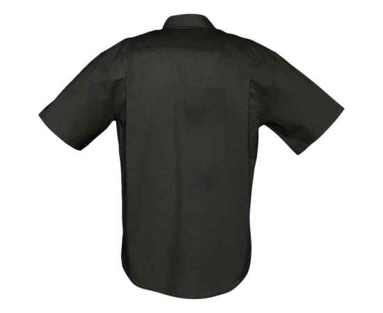 Рубашка мужская с коротким рукавом Brisbane черная, размер S, Цвет: черный, Размер: S, изображение 2