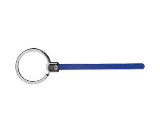 Элемент брелка-конструктора «Хлястик с кольцом и зажимом», синий, Цвет: синий, Размер: диаметр 3, изображение 2
