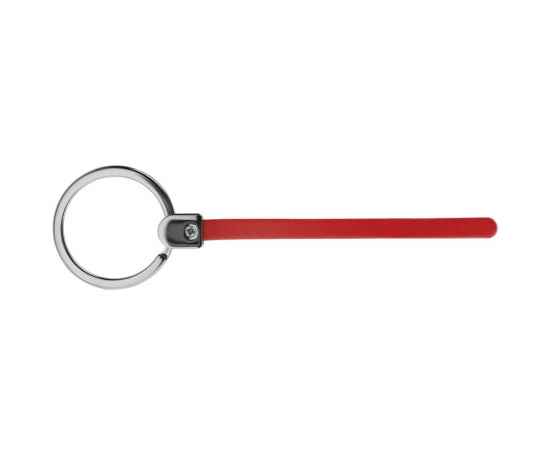 Элемент брелка-конструктора «Хлястик с кольцом и зажимом», красный, Цвет: красный, Размер: диаметр 3, изображение 2