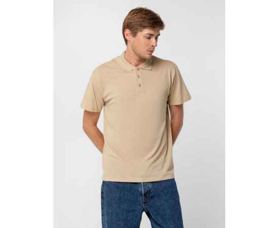 Рубашка поло мужская Summer 170 бежевая, размер XXL, Цвет: бежевый, Размер: XXL, изображение 5