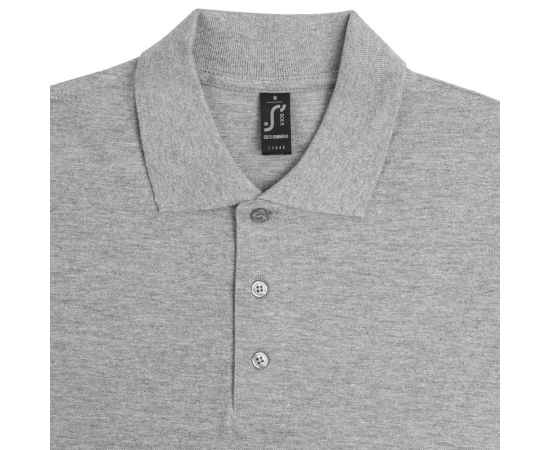 Рубашка поло мужская Summer 170 серый меланж, размер M, Цвет: серый меланж, Размер: M, изображение 3