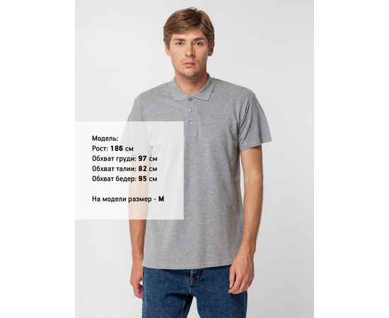Рубашка поло мужская Summer 170 серый меланж, размер M, Цвет: серый меланж, Размер: M, изображение 4