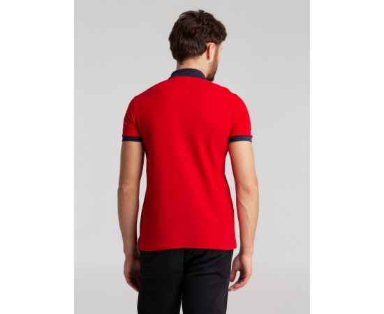 Рубашка поло Prince 190, красная с темно-синим G_6085.540, Цвет: красный, синий, Размер: XS, изображение 6