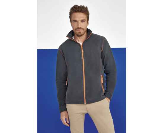 Куртка мужская Nova Men 200, темно-серая с оранжевым, размер L, Цвет: оранжевый, серый, Размер: L, изображение 4