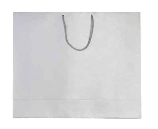 Пакет бумажный «Блеск», большой, серебристый, Цвет: серебристый, Размер: 43х35х12 см, изображение 2