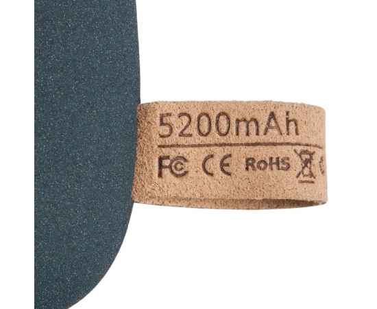 Внешний аккумулятор Pebble 5200, серо-синий, Цвет: синий, серый, Размер: 11х6х2,7 с, изображение 3