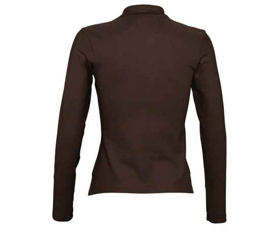 Рубашка поло женская с длинным рукавом Podium 210 шоколадно-коричневая G_11317398L, Цвет: шоколадный, Размер: L, изображение 2