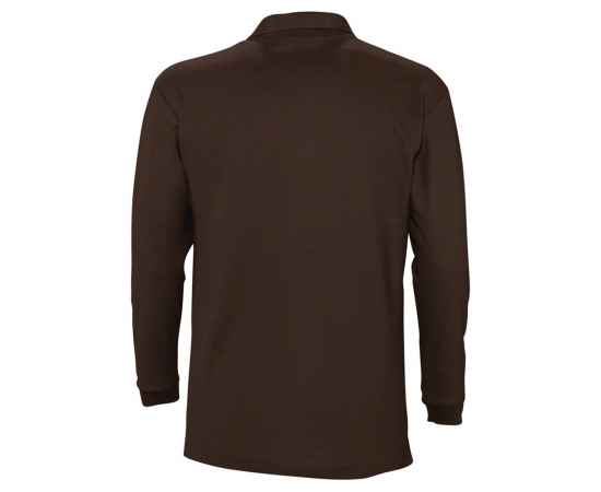 Рубашка поло мужская с длинным рукавом Winter II 210 шоколадно-коричневая G_11353398M, Цвет: шоколадный, Размер: M, изображение 2
