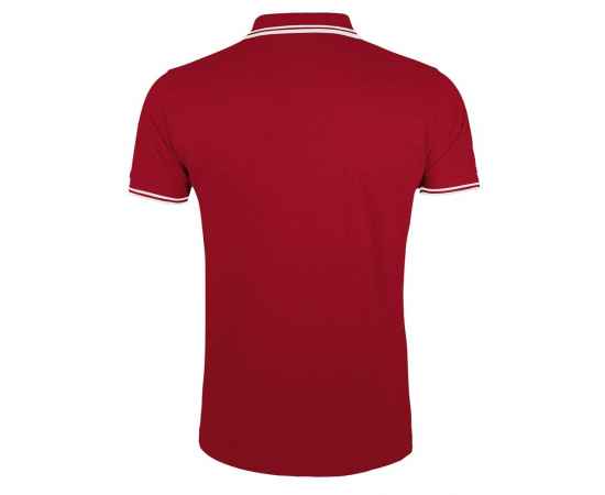 Рубашка поло мужская Pasadena Men 200 с контрастной отделкой, красная с белым G_5851.581, Цвет: красный, Размер: S, изображение 2