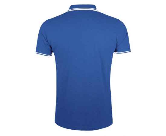 Рубашка поло мужская Pasadena Men 200 с контрастной отделкой, ярко-синяя с белым G_5851.461, Цвет: белый, синий, Размер: S, изображение 2