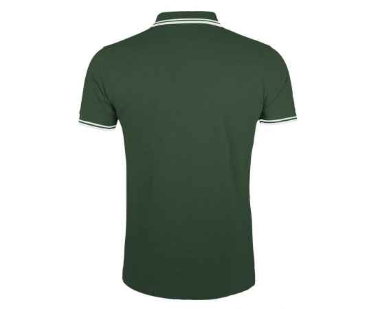 Рубашка поло мужская Pasadena Men 200 с контрастной отделкой, зеленая с белым G_5851.961, Цвет: белый, зеленый, Размер: S, изображение 2