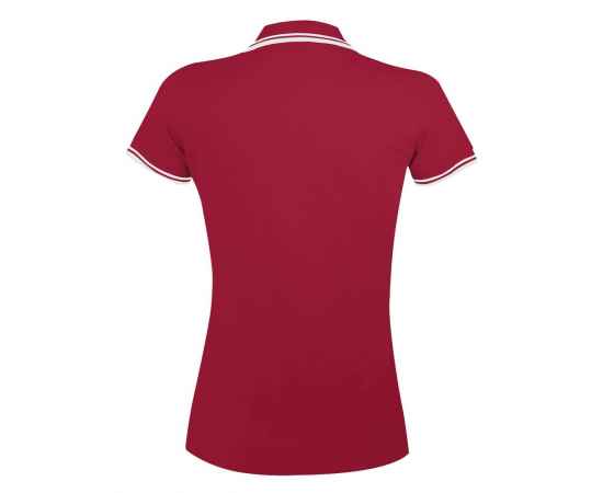 Рубашка поло женская Pasadena Women 200 с контрастной отделкой, красная с белым G_5852.584, Цвет: красный, Размер: XL, изображение 2