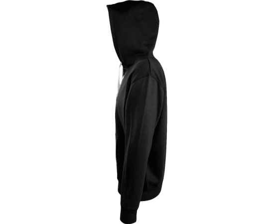 Толстовка мужская на молнии Soul men 290 с контрастным капюшоном черная, размер S, Цвет: черный, Размер: S, изображение 3