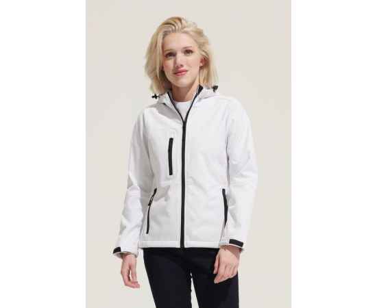Куртка женская с капюшоном Replay Women 340 белая, размер XL, Цвет: белый, Размер: XL, изображение 4