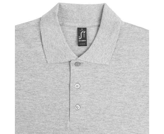 Рубашка поло мужская Summer 170 светло-серый меланж, размер XS, Цвет: серый, серый меланж, Размер: XS, изображение 3