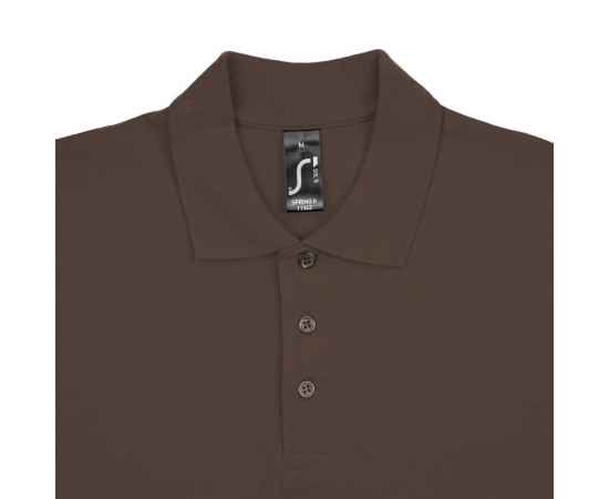 Рубашка поло мужская Spring 210, шоколадно-коричневая G_1898.595, Цвет: шоколадный, Размер: XXL, изображение 3