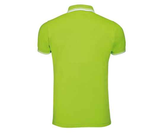 Рубашка поло мужская Pasadena Men 200 с контрастной отделкой, зеленый лайм с белым G_00577794S, Цвет: лайм, Размер: S, изображение 2