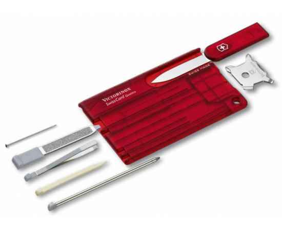 Набор инструментов SwissCard Quattro, красный, Цвет: красный, Размер: 8, изображение 2